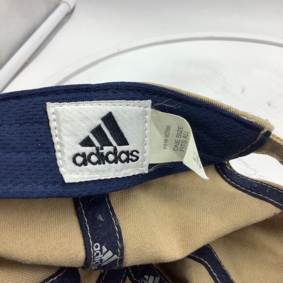Adidas Tan Adjustable 100% Cotton Baseball Cap Tan Embroidered Logo One Size - Picture 3 of 8